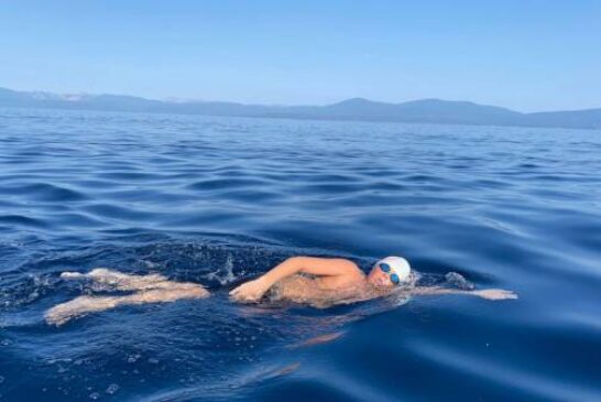 14-year-old becomes youngest to swim length of Lake Tahoe