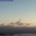 3 erupting Alaska volcanoes spitting lava or ash clouds